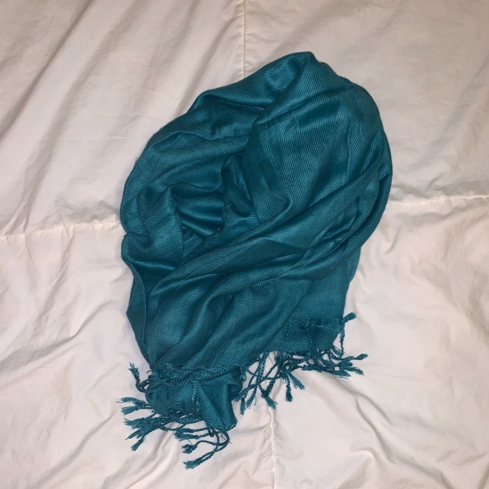 Teal/ green pashmina scarf/ wrap